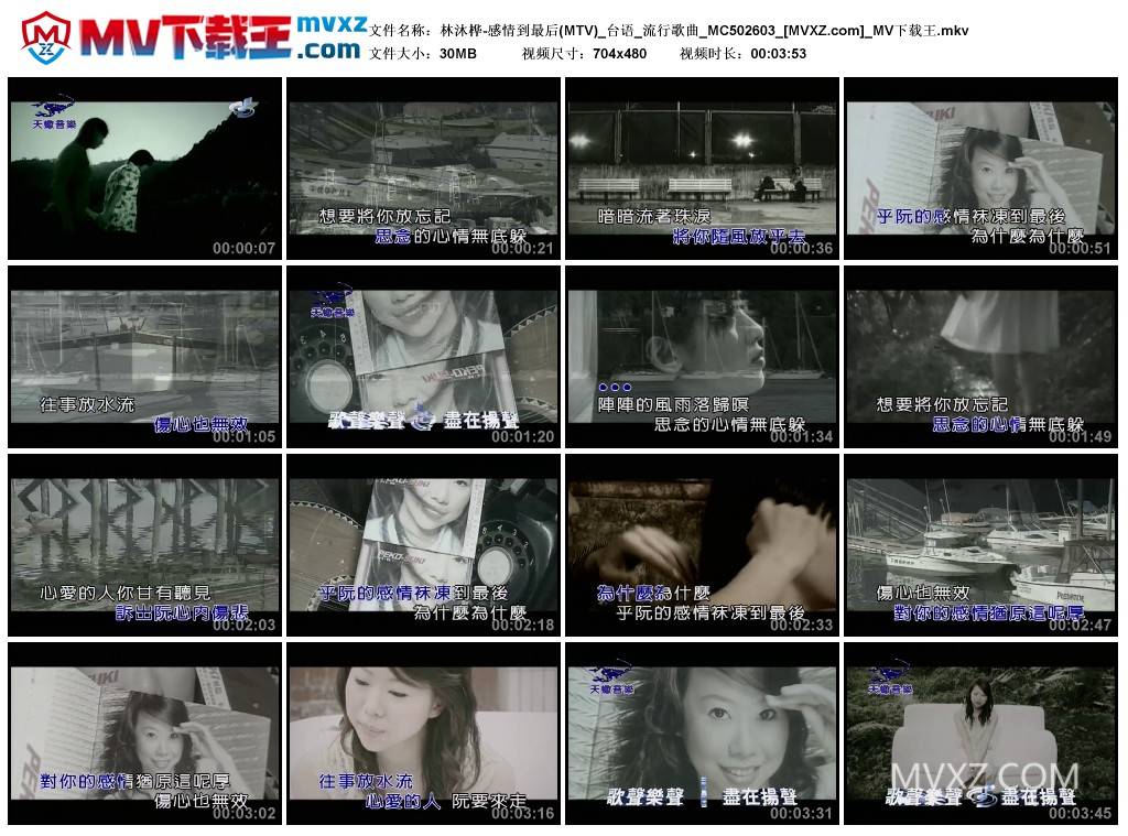 林沐桦-感情到最后(MTV)_台语_流行歌曲_MC502603
